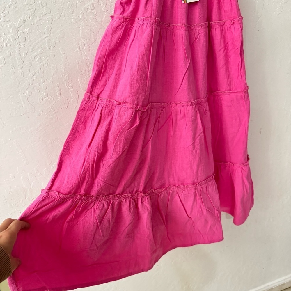 VINTAGE HAVANA HOT PINK MAXI SKIRT Kid’s LARGE 14 - Picture 4 of 7